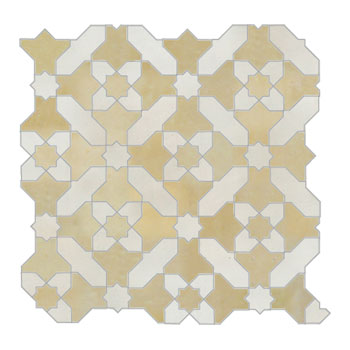 Mosaic House Moroccan tile Cello M 11-1 Beige White  zellige, mosaic, zellij, field, pattern, glaze 